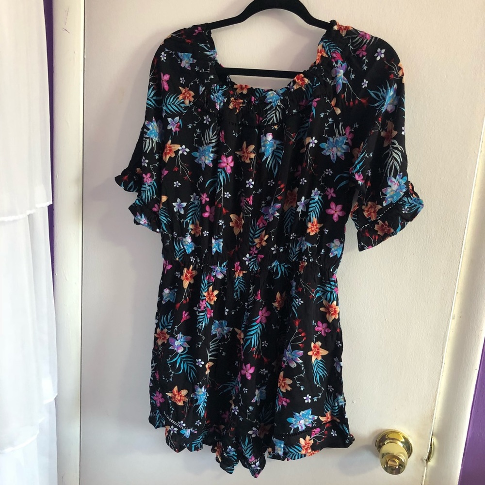 Black Floral Jumpsuit